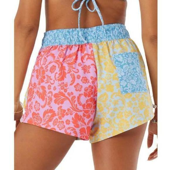 Roxy Juniors' Women's Tapestry Multicolor Patchwork Board Shorts XL - Picture 2 of 6